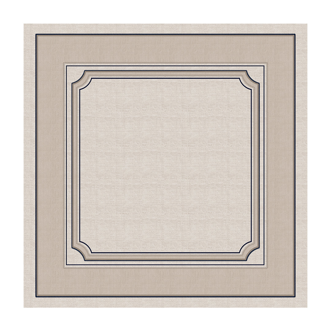 Toalha de Mesa Quadrada Azurite Off White 4 Lugares 140x140
