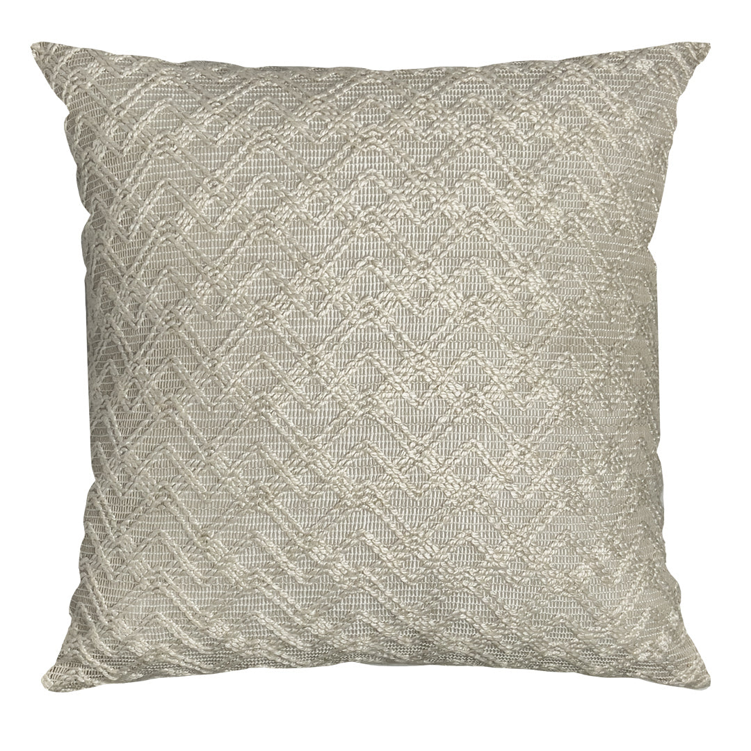 Capa Almofoda cor Linho e Crochê Tramado Bege 50x50cm Concept