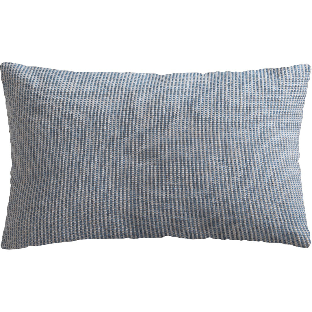 Capa Almofada Linho e Jacquard Azul 35x55cm Concept