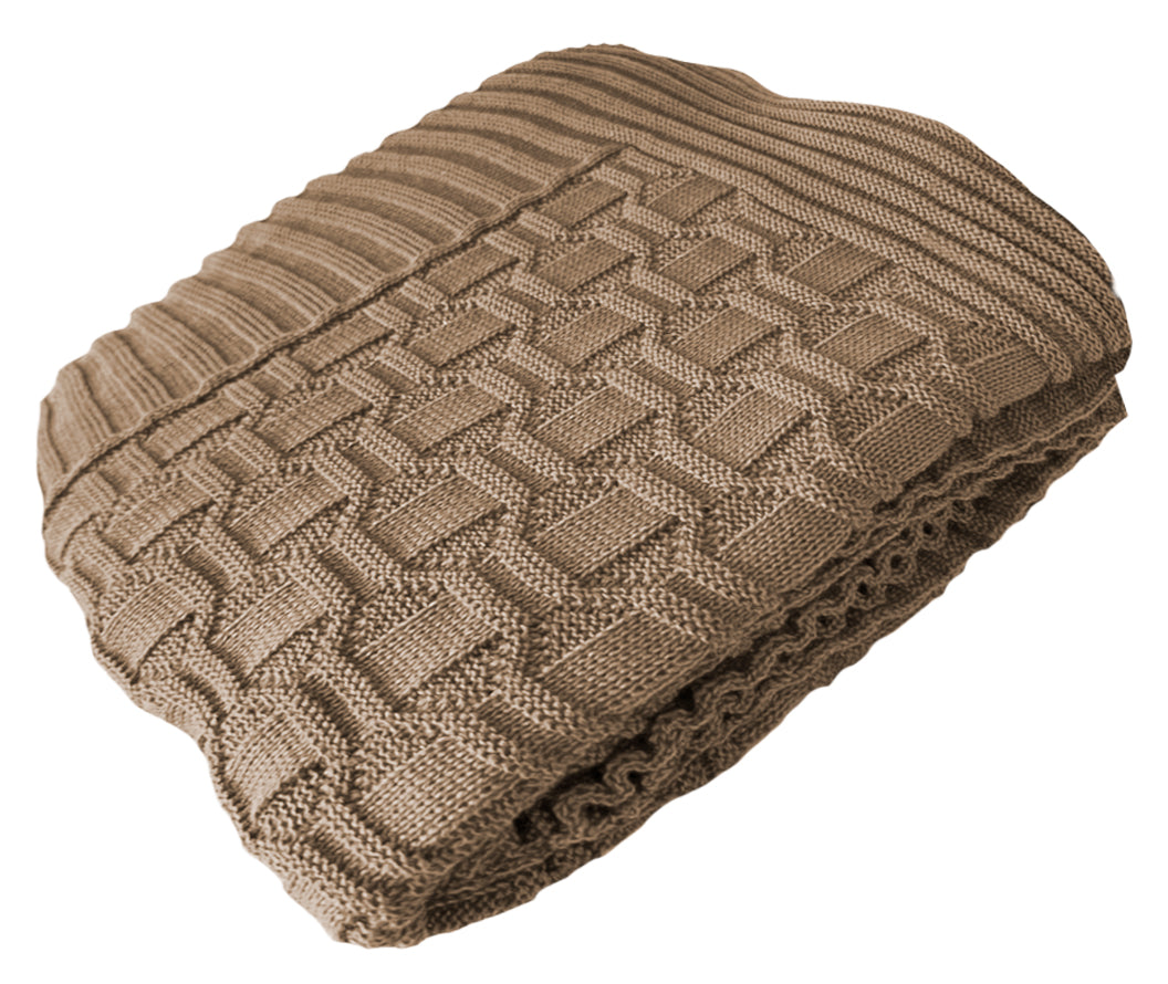 Manta Peseira de Tricot Castor 90x180 cm - Diamond