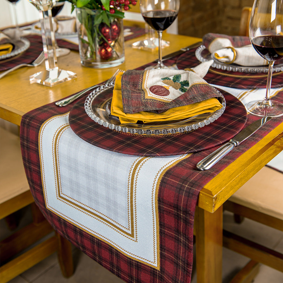 Caminho de Mesa Clássico Natal c/ Hidrorrepelência 42x141cm