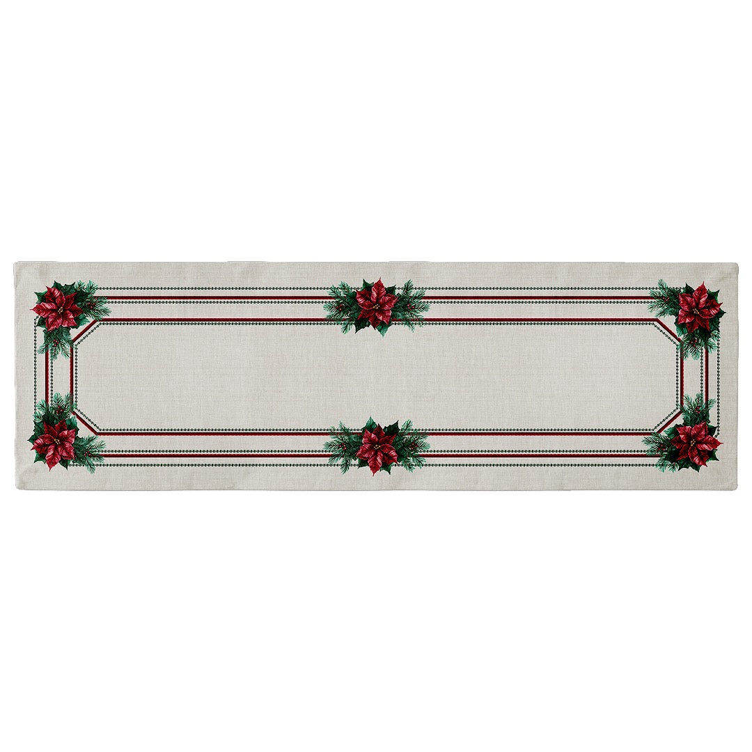 Caminho de Mesa Flor de Natal c/ Hidrorrepelência 42x141cm