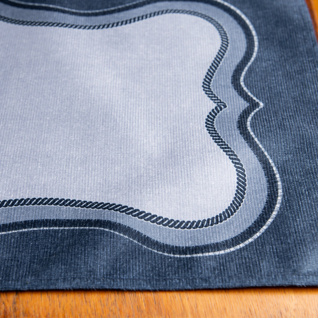 Kit 2 Jogo Americano Blue Waves c/ Hidrorrepelência 48x31