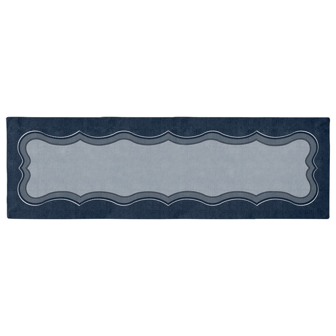 Caminho de Mesa Blue Waves c/ Hidrorrepelência 43x141cm