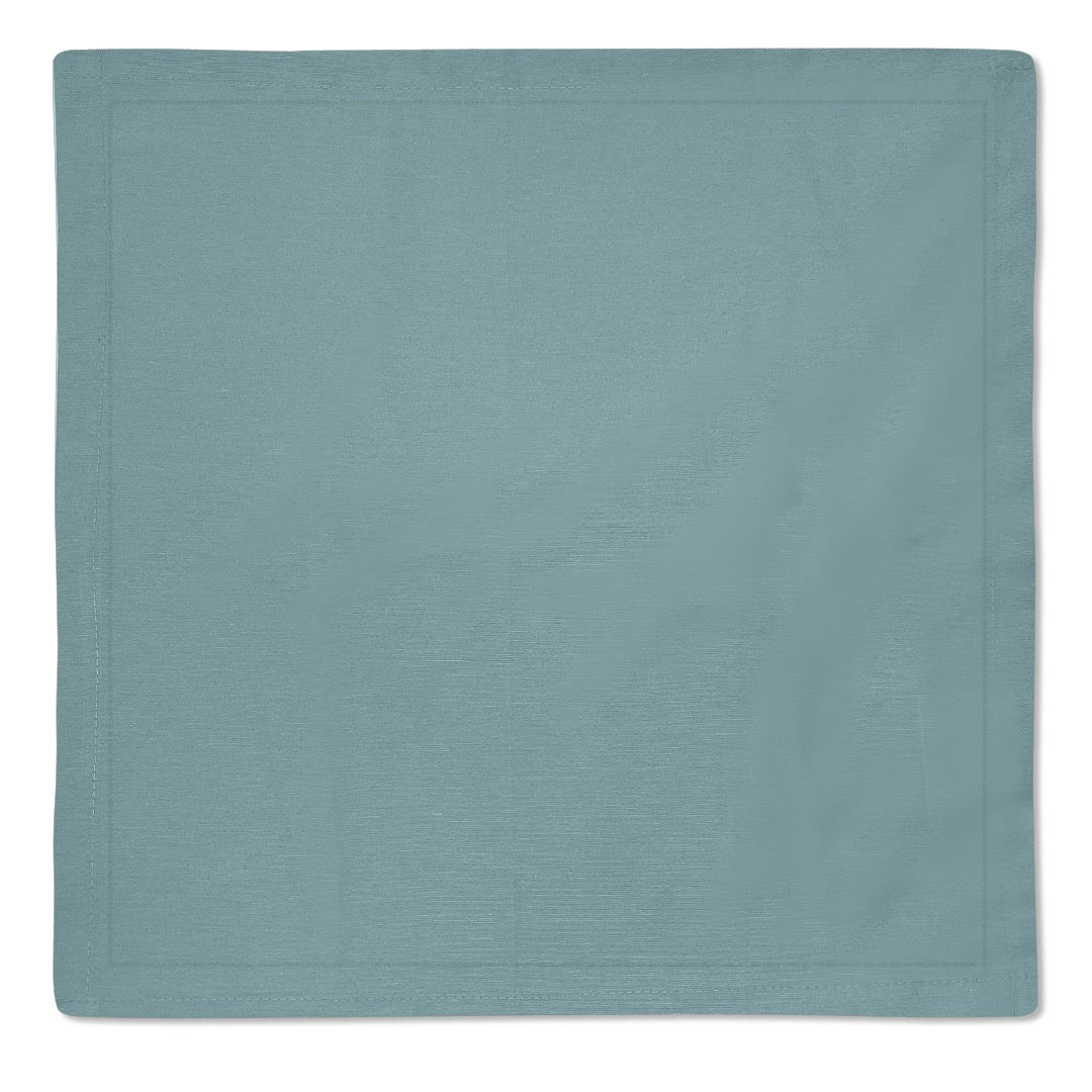 Kit 2 Guardanapos Tricoline Liso Verde 43x43 + 2 Argolas