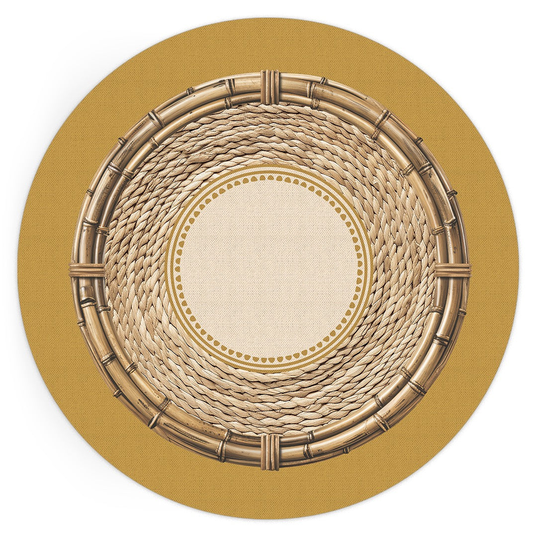 Kit 2 Capas p/ Sousplat Rustic Ambar 35x35