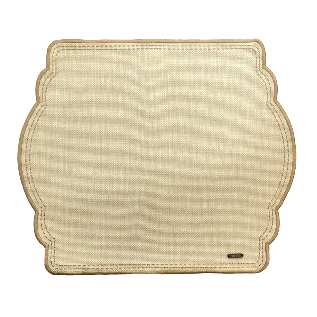 Kit 2 Lugar Americano Bordado Palha 44x38 - Concept Deméter Impermeável