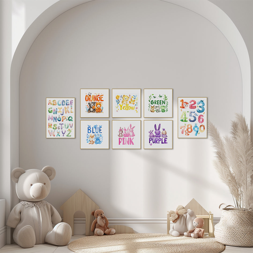 Quadro Infantil Pink Rosa Tela Fosca Moldura Amadeirada - Pequeno 20x20cm