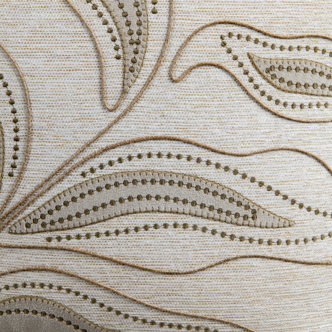 Capa Almofada cor Linho c/ Bordado e Fio Sisal 50x50cm Concept