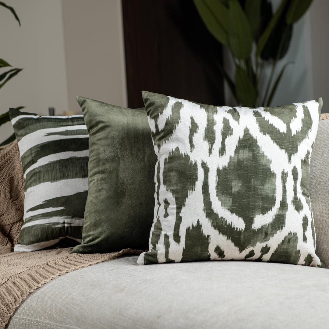 Capa Almofada Veludo Verde Animal Print Zebra 43x43cm