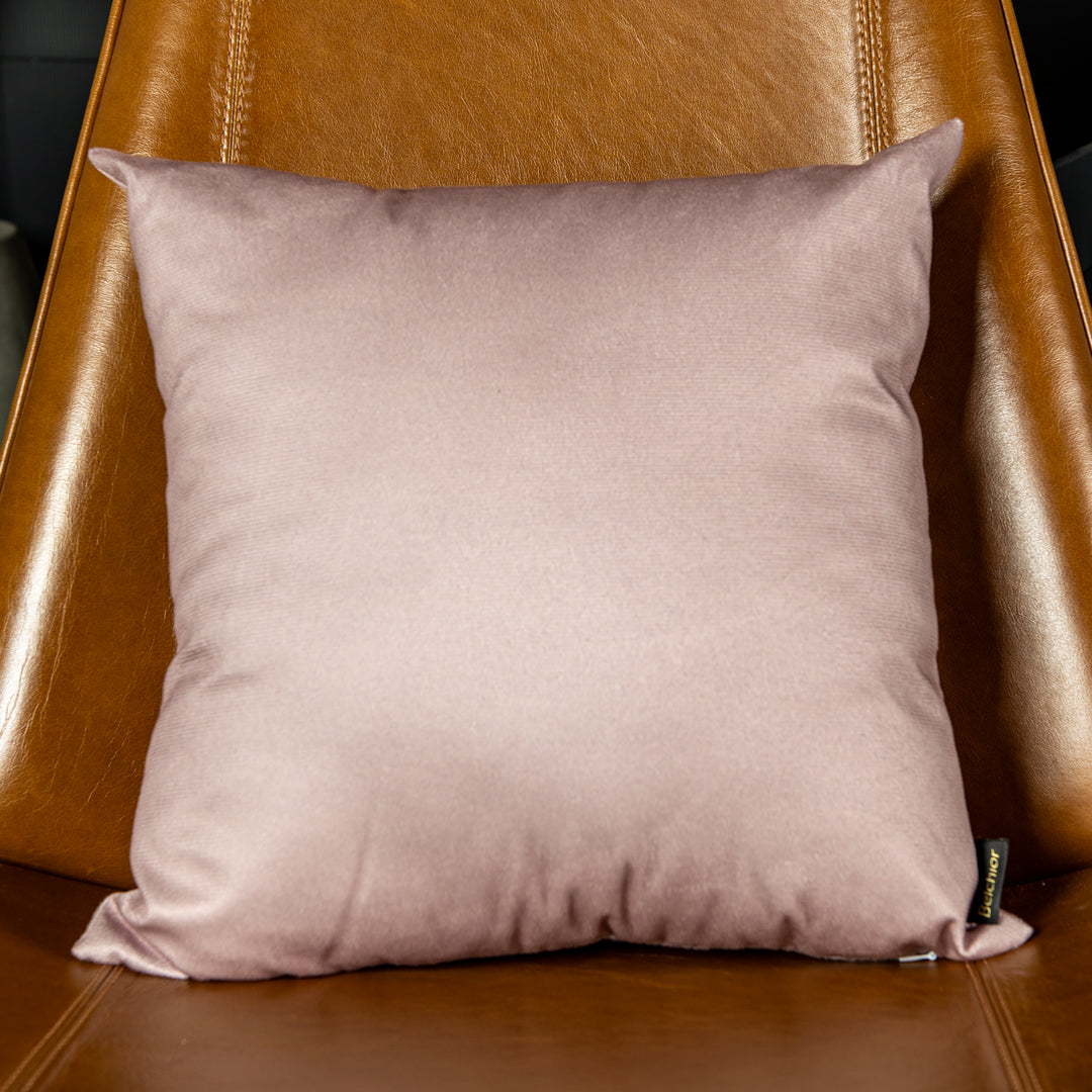 Capa Almofada Aveludada Lisa Rosé Velveteen 43x43cm