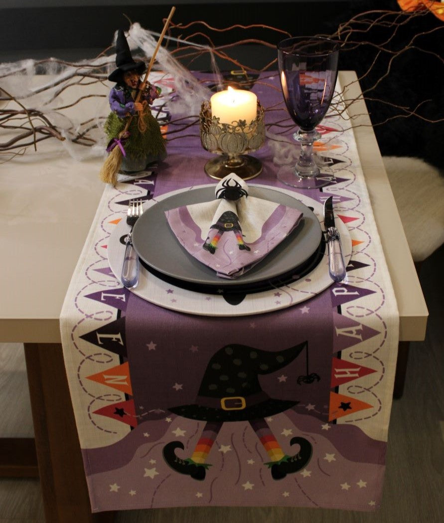 Caminho de Mesa Halloween Dia Das Bruxas Chapéu - Hidrorrepelente