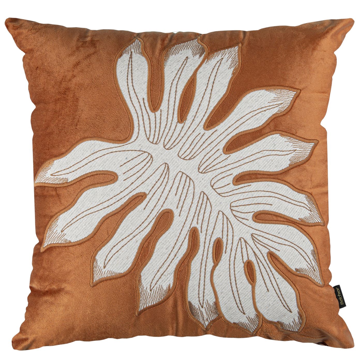 Capa Almofada Veludo Terracota com Bordado 50x50cm