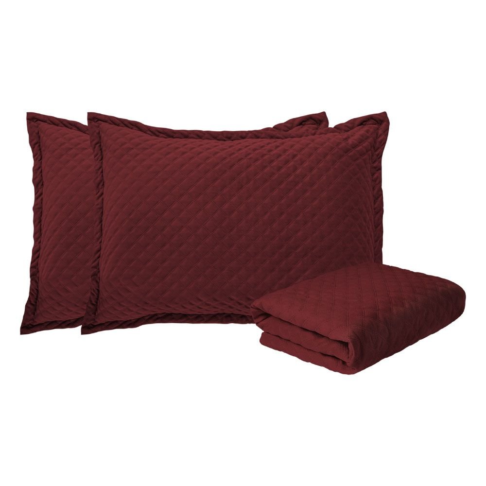 Kit Casal Queen Matelado Com 1 Peseira + 2 Porta Travesseiro