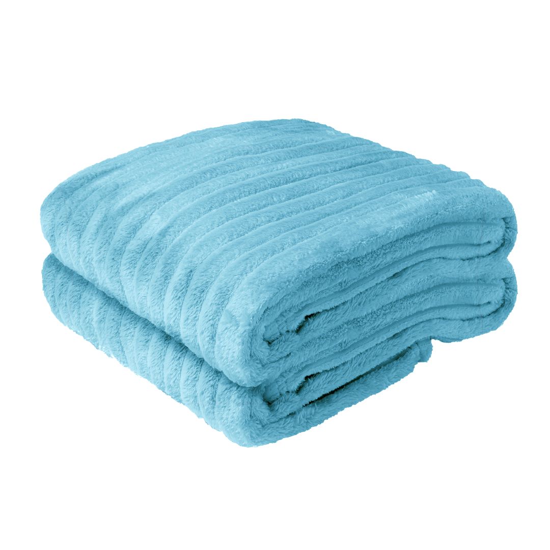 Manta Canelada Cobertor Fleece Veludo Casal Luxo 180x230cm