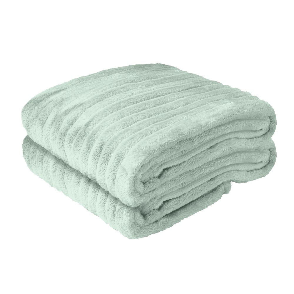 Manta Canelada Cobertor Fleece Veludo Casal Luxo 180x230cm