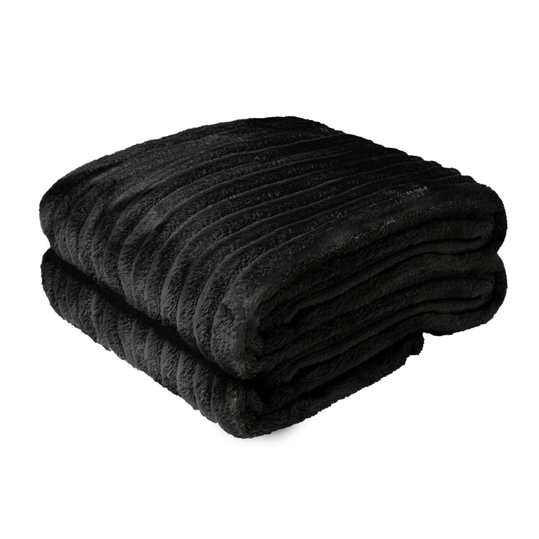 Manta Canelada Cobertor Fleece Veludo King Luxo 260x230cm