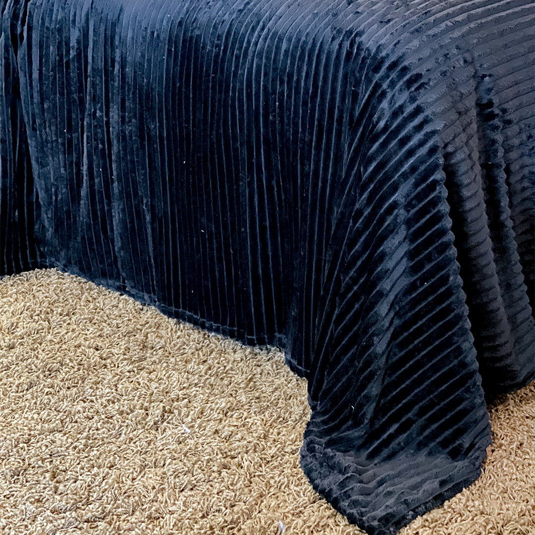 Manta Canelada Cobertor Fleece Veludo King Luxo 260x230cm
