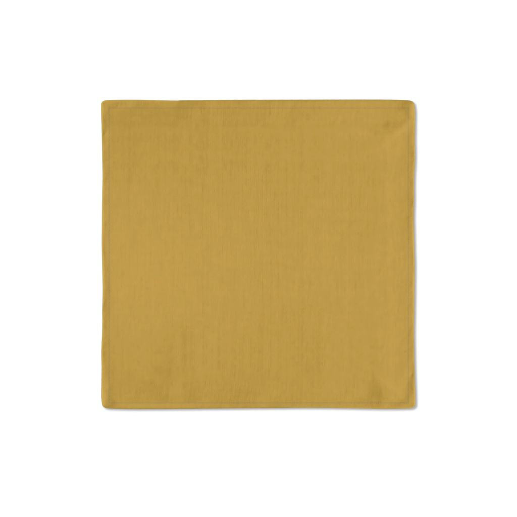 Kit 2 Guardanapos Mostarda Liso 43x43 + 2 Argolas