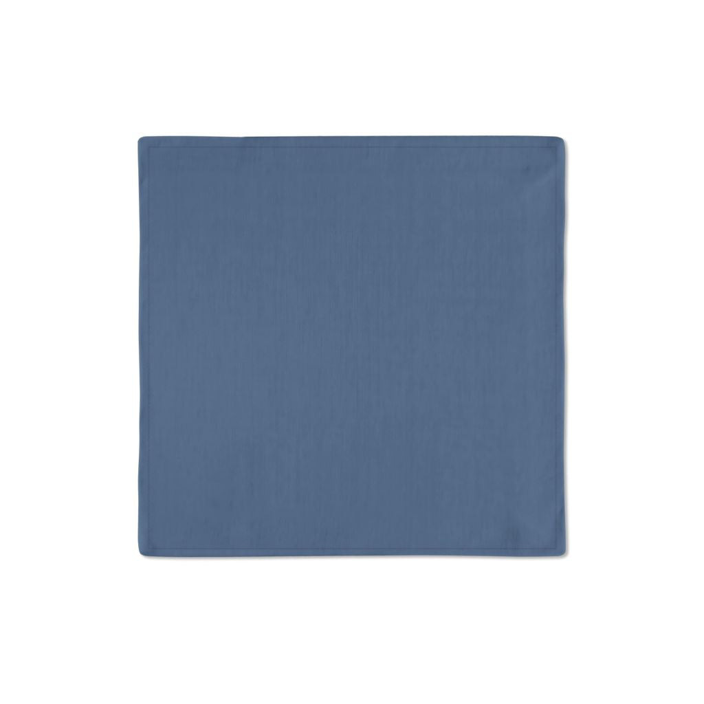 Kit 2 Guardanapos Azul Liso 43x43 + 2 Argolas