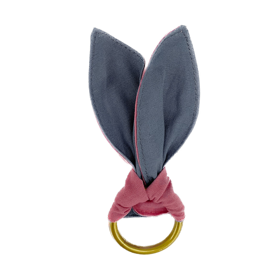 Kit 2 Guardanapos Páscoa Ramos Xadrez Linho 40x40 + 2 Orelinhas