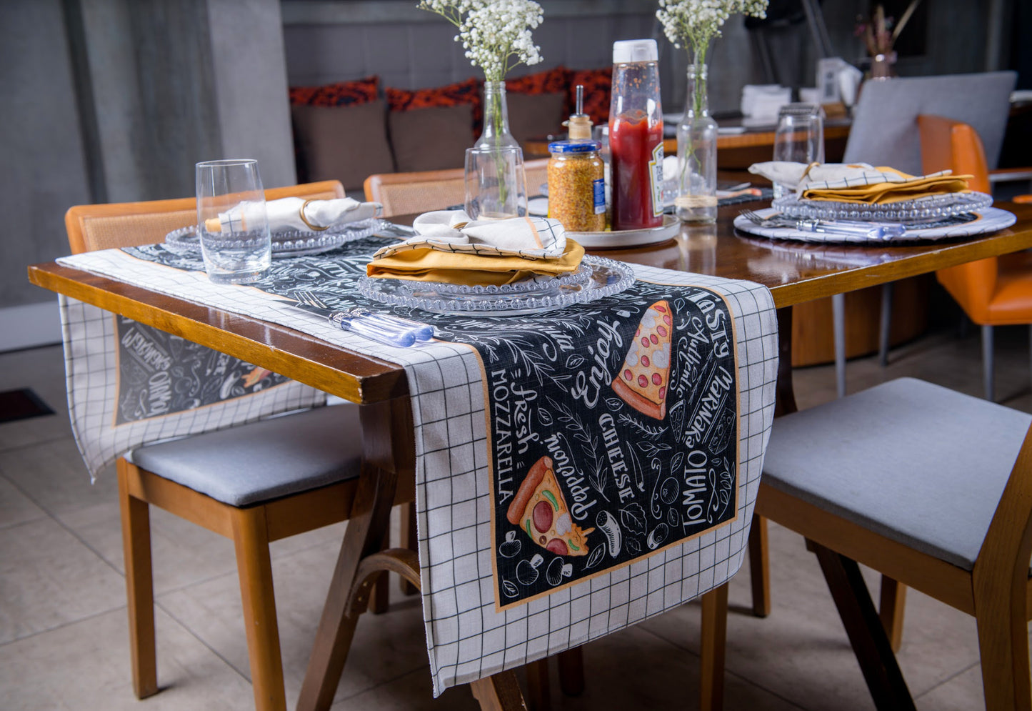 Caminho de Mesa Pizza c/ Hidrorrepelência 43x142