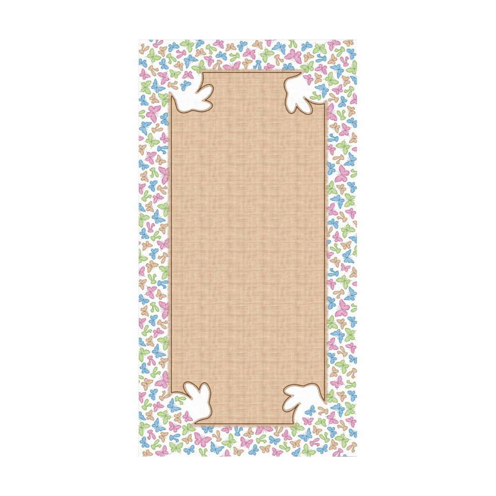 Toalha de Mesa Retangular Páscoa Bege 8 Lugares 140x270cm