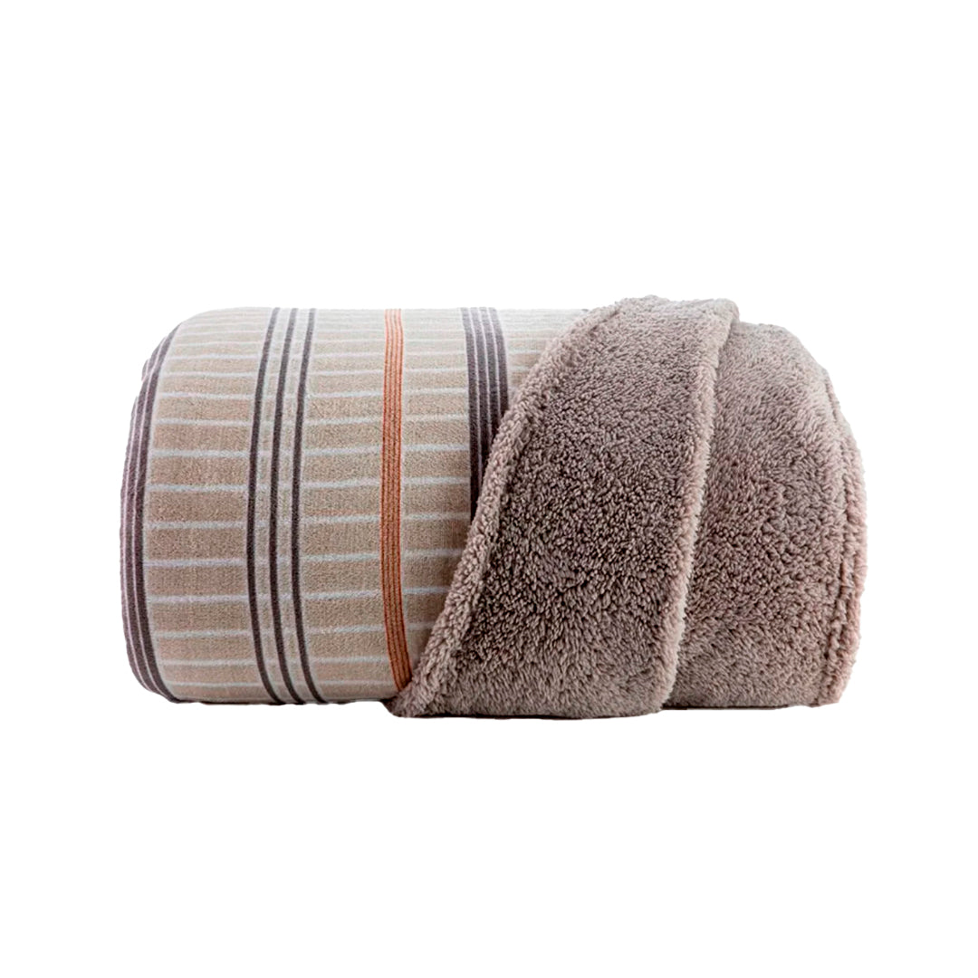 Cobertor Queen Finlândia Estampado com Sherpa 2,20x2,40m