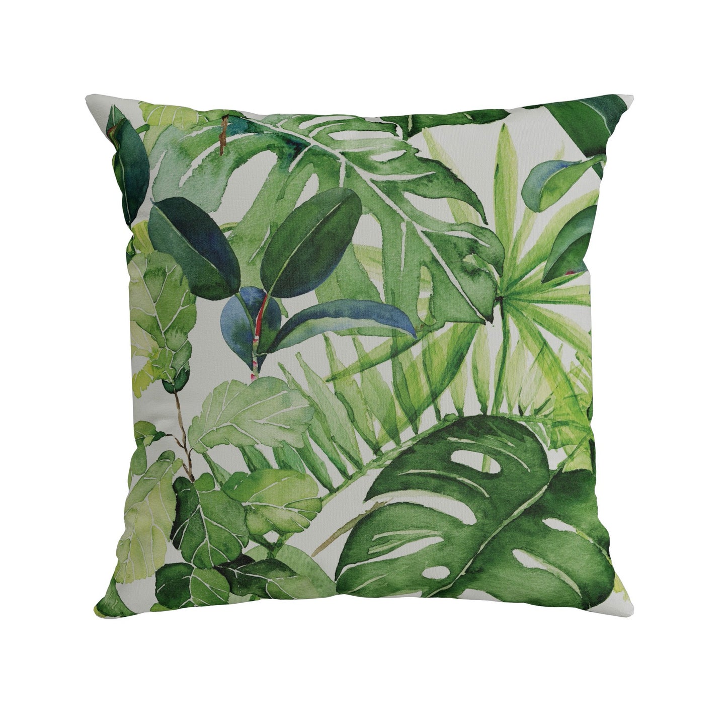 Kit Capa Almofada Verde Folhagem Área Externa Quadrada Outdoor