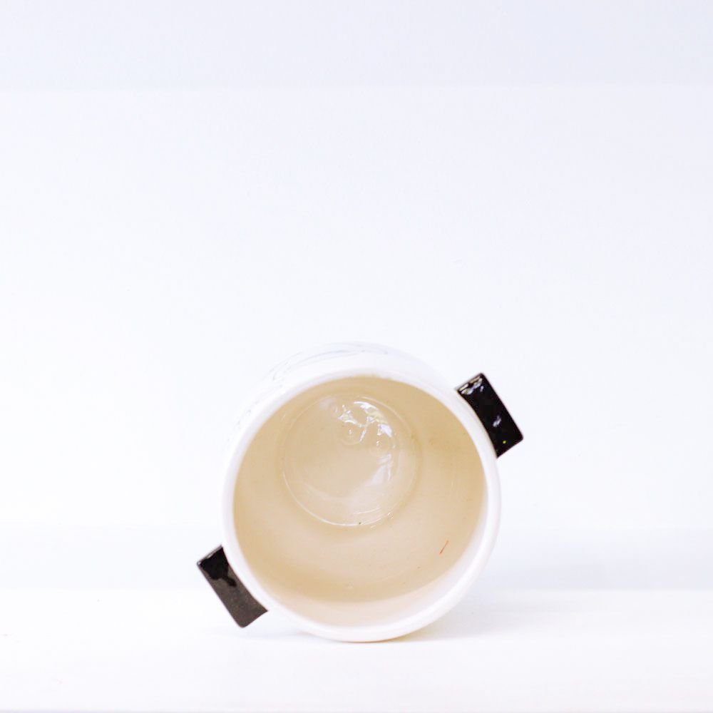 Cachepot Floreira Rosto - Preto - MIni Vaso Decoração