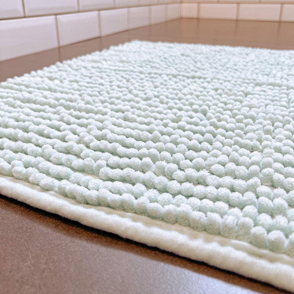 Tapete Bolinha Verde Microfibra 40x60cm p/ Banheiro/Quarto/Cozinha