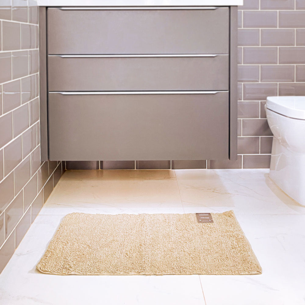 Tapete Indiano Curaçau Fendi 45x70 cm Banheiro/Quarto/Cozinha