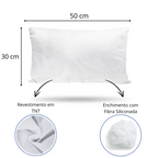 1 Refil Enchimento para Almofada com 250g Fibra de Silicone - Quebra Rim 30x50cm