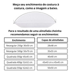 1 Refil Enchimento para Almofada com 550g Fibra de Silicone - Quadrada 62x62cm