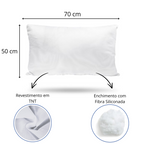 1 Refil Enchimento para Almofada com 500g Fibra de Silicone - Quebra Rim 50x70cm