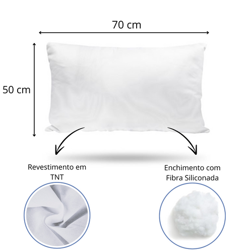1 Refil Enchimento para Almofada com 500g Fibra de Silicone - Quebra Rim 50x70cm