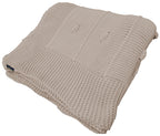 Peseira Tricot para Cama Bege Castor 90x240cm Bolinha