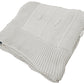 Peseira de Tricot para Cama Bege Natural 90x240cm Bolinha