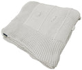 Peseira Tricot para Cama Bege Natural 90x240cm Bolinha