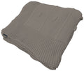 Peseira Tricot para Cama Bege Capuccino 90x240cm Bolinha
