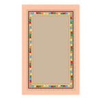 Toalha de Mesa Retangular São João Xadrez c/ Bandeirolas - 6 Lugares