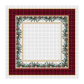 Toalha de Mesa Natalina Quadrada Xadrez Vermelha 4 Lugares 140x140