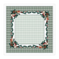 Toalha de Mesa Quadrada Pinhas de Natal 4 Lugares 140x140