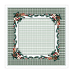 Toalha de Mesa Quadrada Pinhas de Natal 4 Lugares 140x140