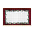 Toalha de Mesa Natalina Retangular Xadrez Vermelha 6 Lugares 140x220