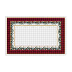 Toalha de Mesa Natalina Retangular Xadrez Vermelha 6 Lugares 140x220
