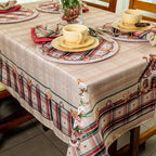 Toalha de Mesa Retangular Biscoitos Natalinos 8 Lugares 140x270