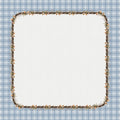 Toalha de Mesa Quadrada Ramos Flores Xadrez Azul 4 Lugares 140x140