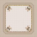 Toalha de Mesa Quadrada Casal de Coelhos Páscoa 4 Lugares 140x140