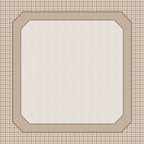 Toalha de Mesa Quadrada Clássica Xadrez Bege 4 Lugares 140x140